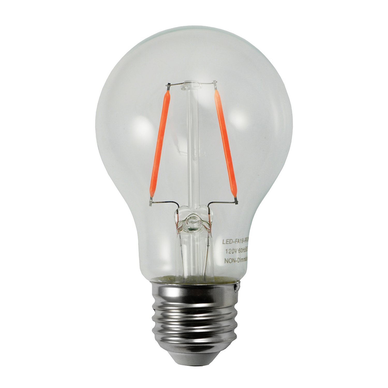 LED-FA19-RF-2W Red Filament Bulb - LED-FA19-RF-2W - Norman Lamps
