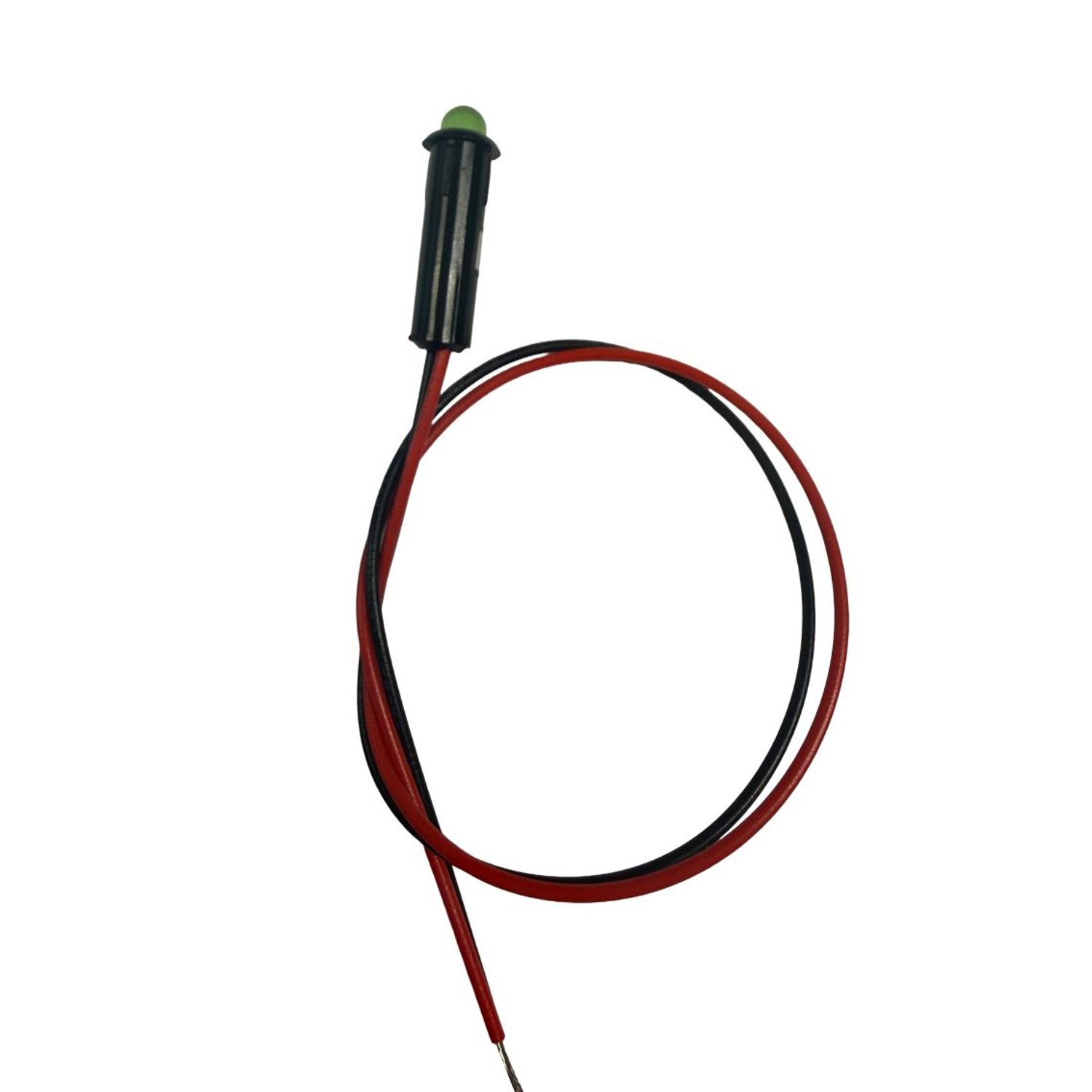 5100H5-12V  Panel Mount Indicator 1/4 Inch Green LED 12V - 5100H5-12V - Norman Lamps