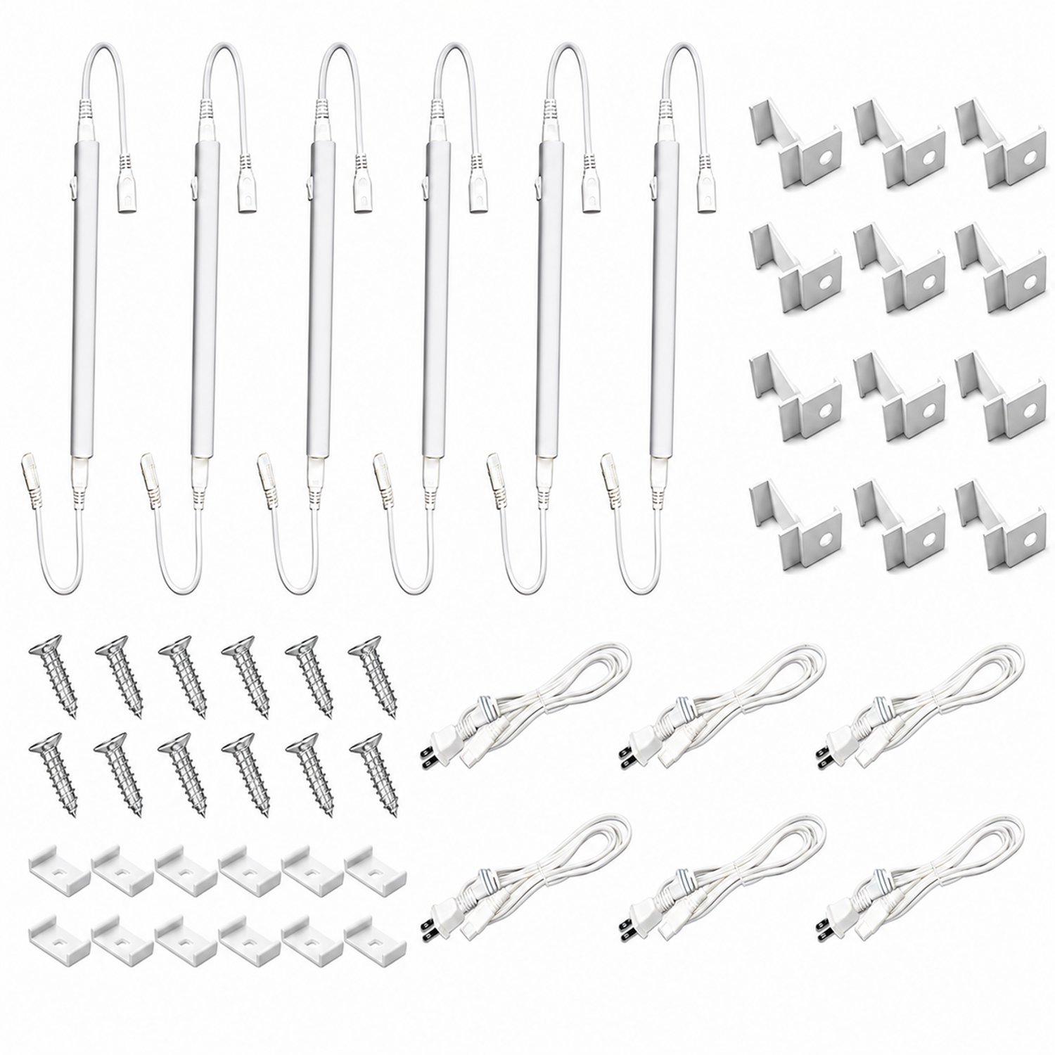 6 Pack 12-Inch Linkable LED Under Cabinet Light Fixture – 4W, 3000K Warm-White, 340 Lumens – N1238-4W-3K - N1238-4W-3K-6pack - Norman Lamps