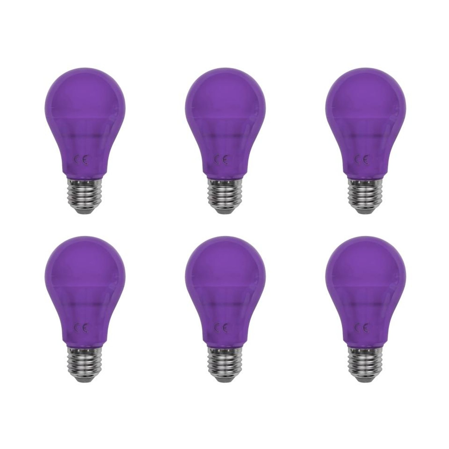 LED-A19-5W-PURPLE 6PK - LED-A19-5W-PURP-6PK - Norman Lamps