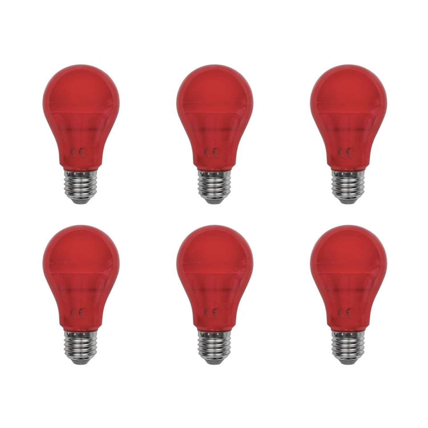 LED-A19-5W-RED 6PK - LED-A19-5W-RED 6PK - Norman Lamps