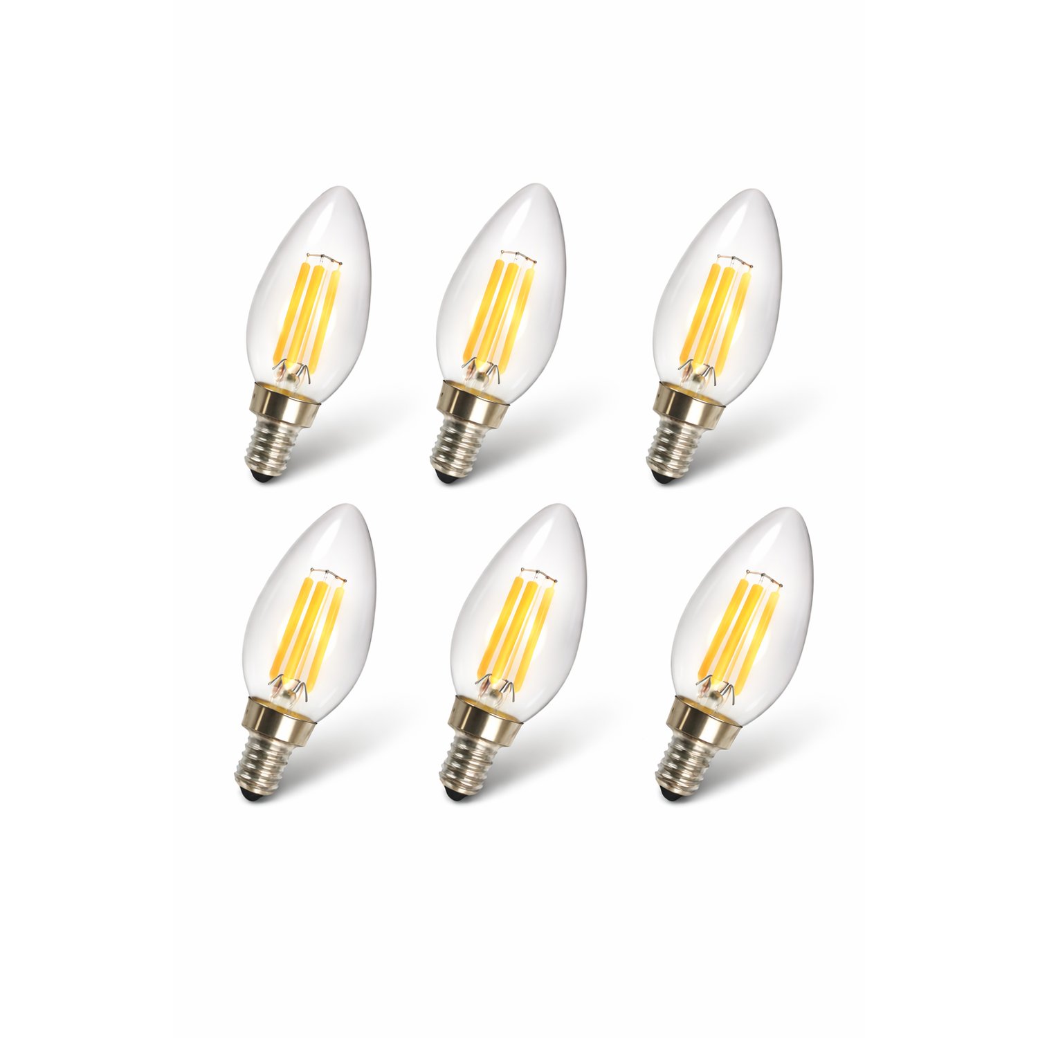 LED-FB10CTC4W3K (6 PACK) Warm-White 3000K, Chandelier Decorative - 380 Lumens 6PACK - LED-FB10CTC4W3K-6PK - Norman Lamps