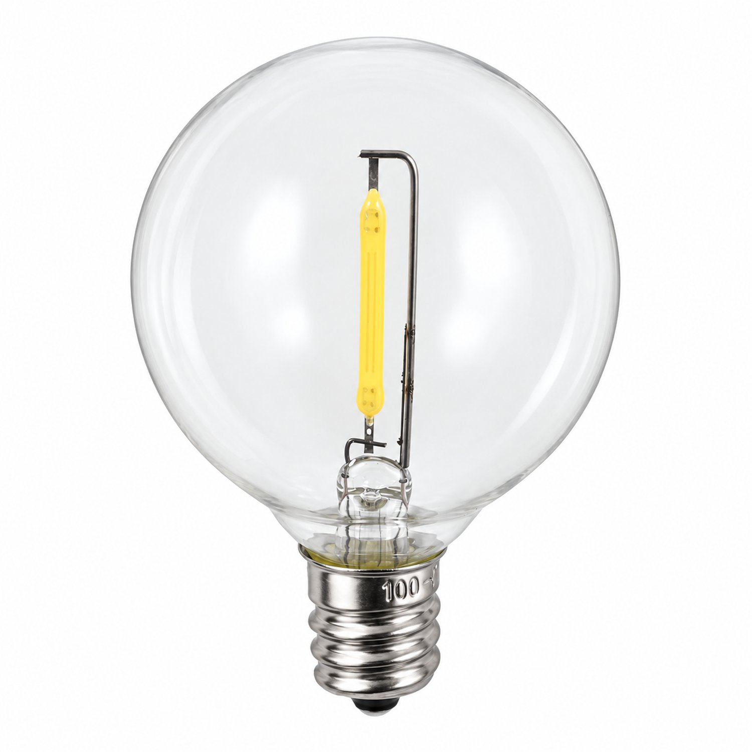 45 Lumens 1 Watt 2700K LED G12 Filament Globe Light Bulb E12 Candelabra Base Dimmable 120V LED-FG12E12-1W - LED-FG12E12-1W - Norman Lamps