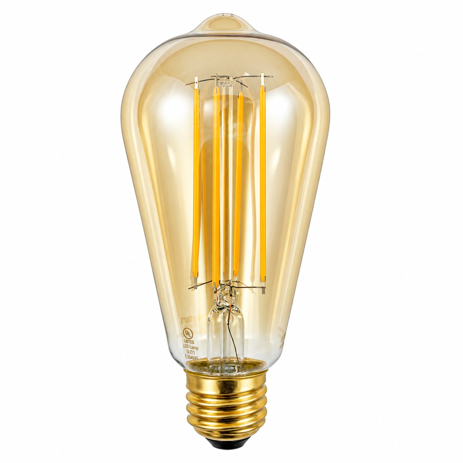 380 Lumens 5 Watt 2200K LED ST19 Filament Light Bulb E26 Base 120V LED-ST19-5W-22K - LED-ST19-5W-22K - Norman Lamps