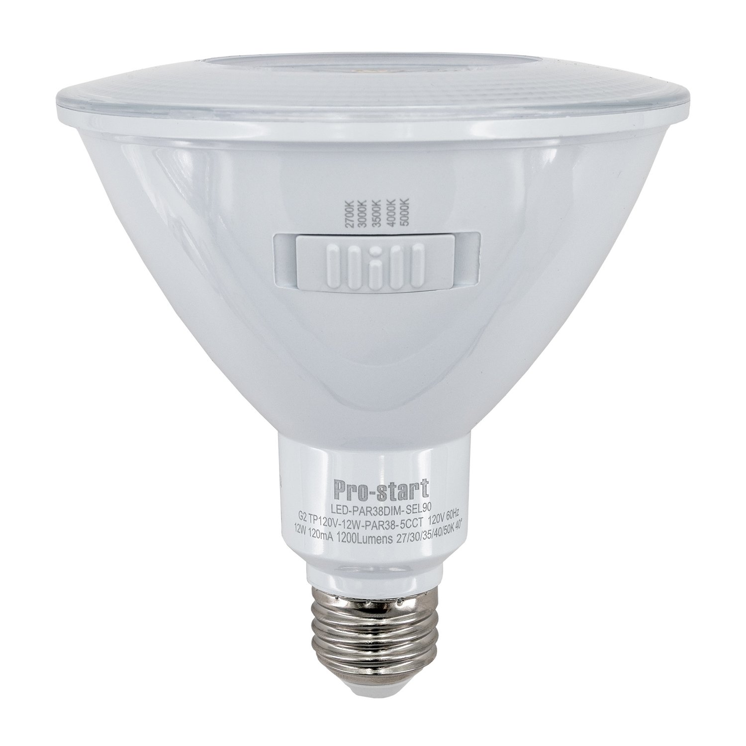 LED-PAR38DIM-SEL90 CCT Selectable - 90 CRI - 12W 1200 Lumens - LED-PAR38-SEL90 - Norman Lamps