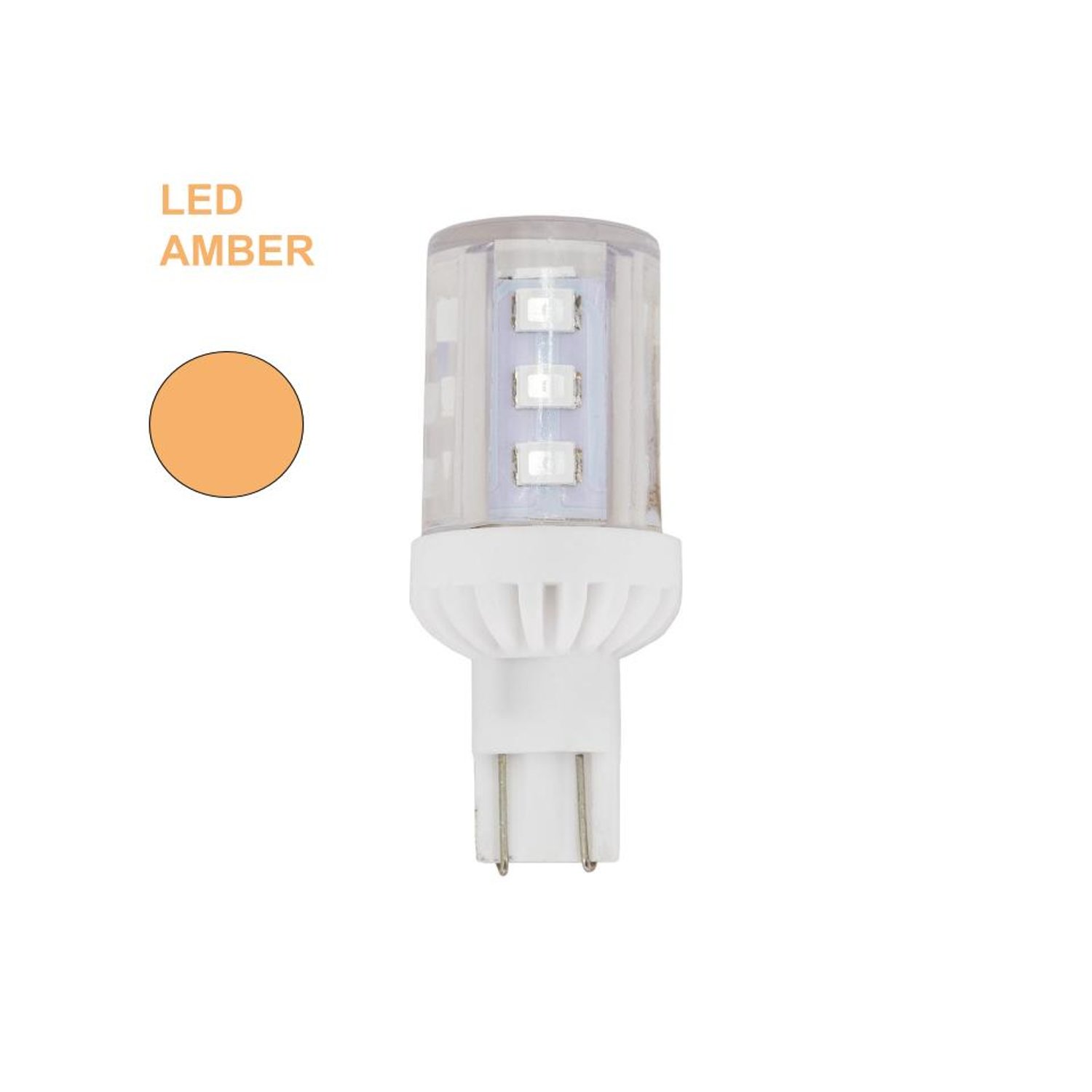 W921-10-30V-Amber LED T5 Wedge Base - W921-10-30V-AMB - Norman Lamps