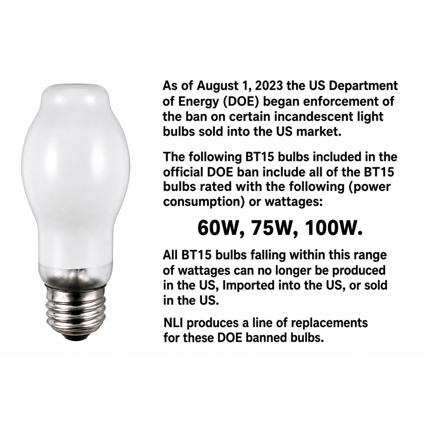 PFA-60BT15/H/SW Soft White120V 60W Not for sale DOE restricted - PFA-60BT15HALSW - Norman Lamps
