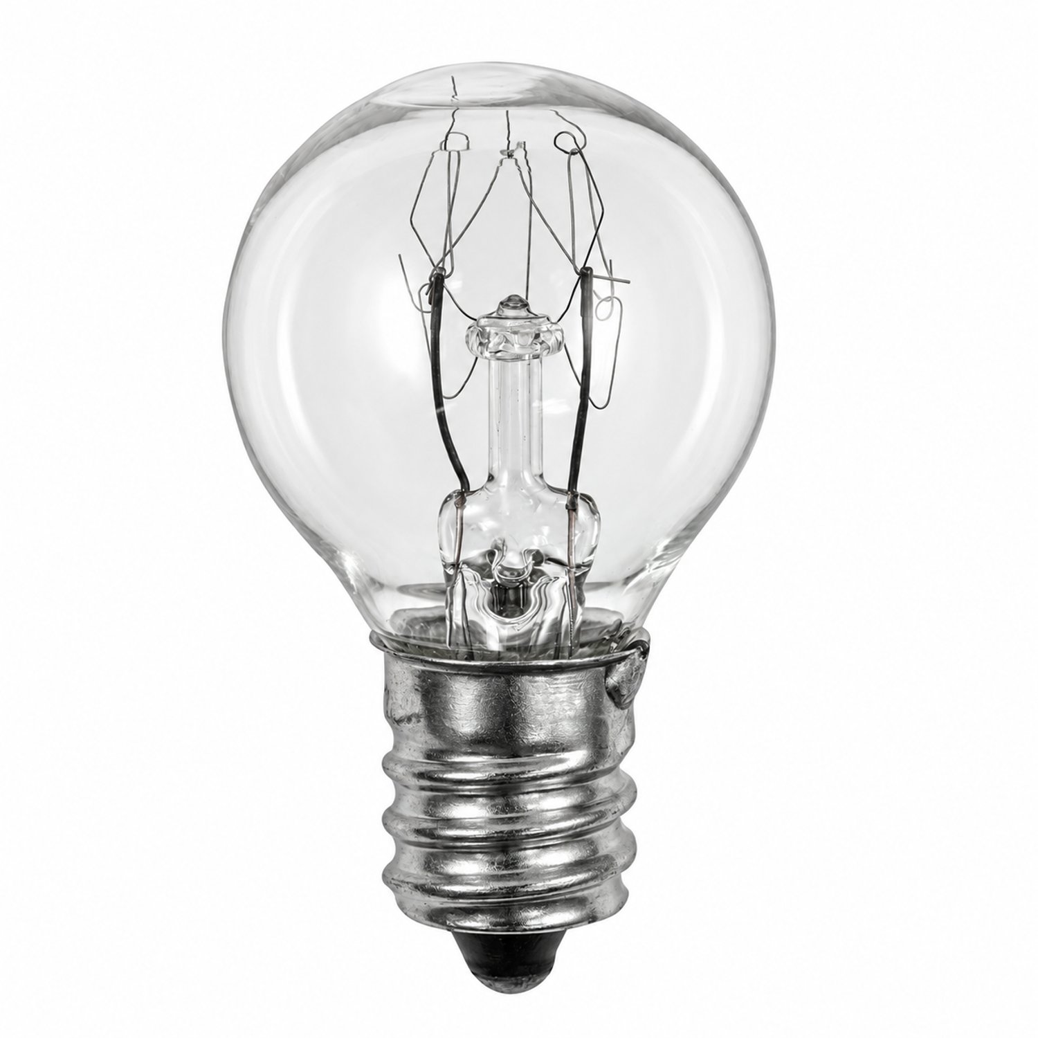 7W 130V E12 base -  G8 Globe - 1" Inch Diameter - E12 Candelabra Screw base - 7G8-130V-CS - Incandescent Decoarative - 7G8-130V-CS - Norman Lamps