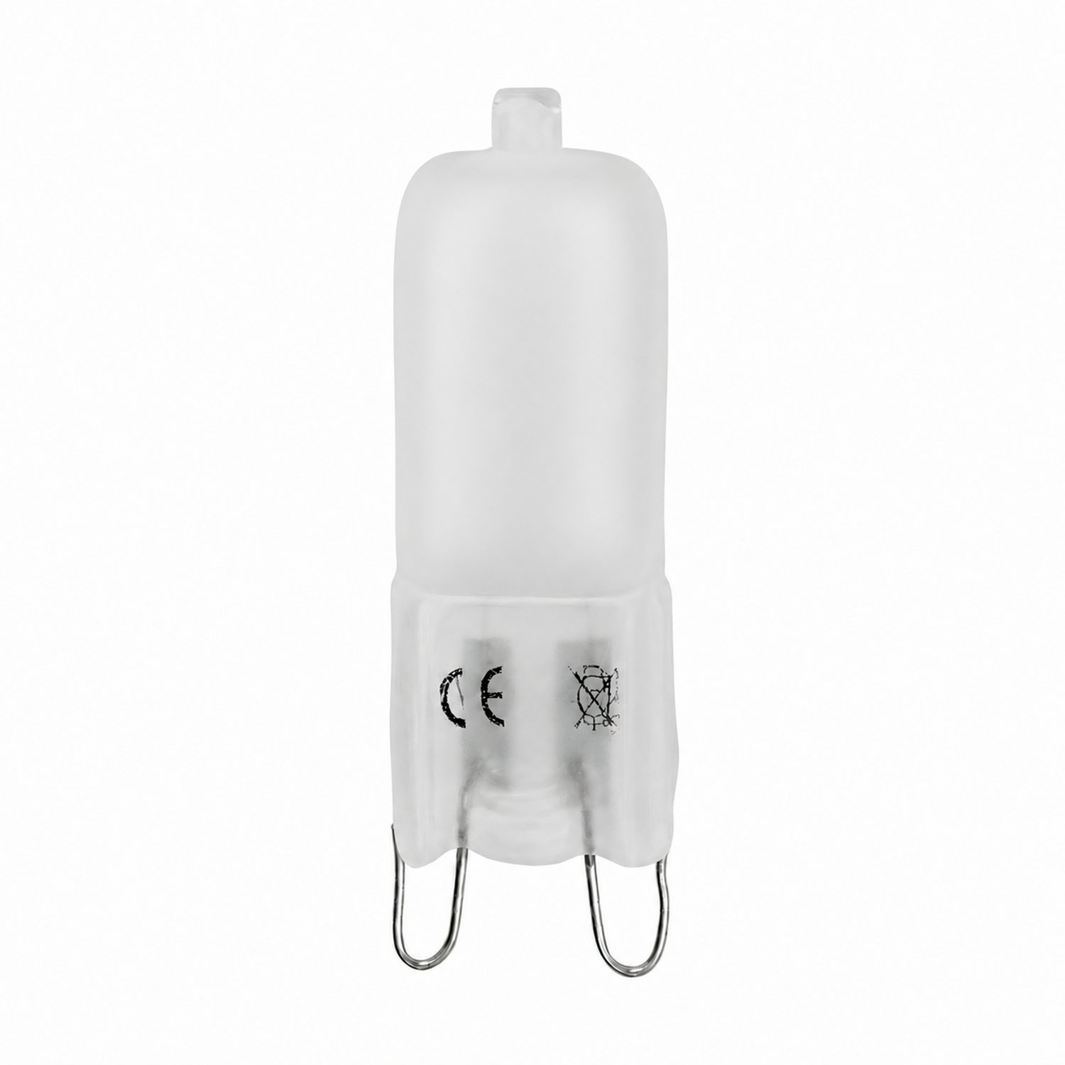 Q40G9-120V-FR Halogen 120V 40W G9 Loop Pin Base Frosted Glass - Q40G9-120V-FR - Norman Lamps
