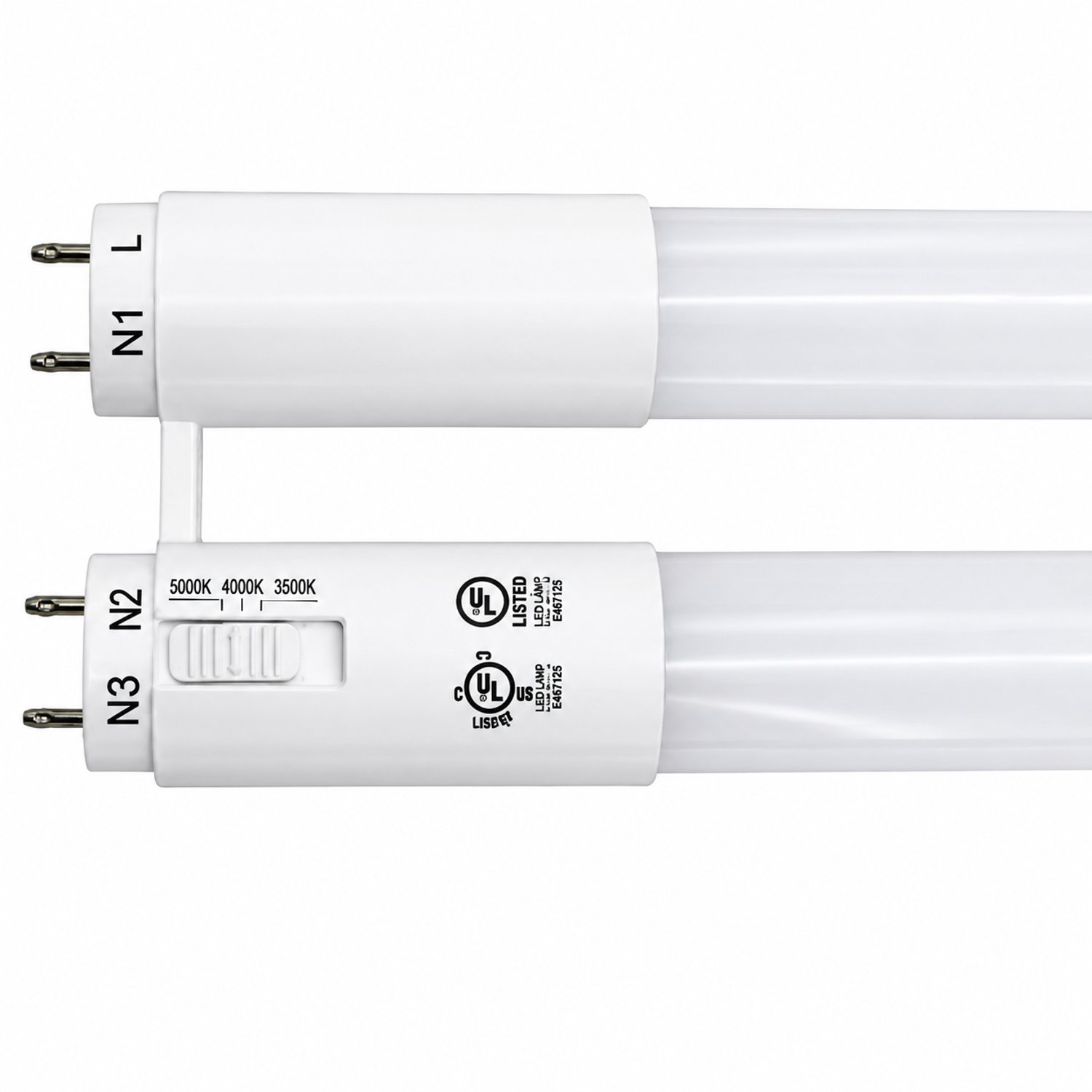 LED-FBO31/ST Selectable CCT -  Hybrid (A+B) T8 U-Bend LED Tube 1-5/8" Spacing 3500K 4000K 5000K - LED-FBO31/ST - Norman Lamps