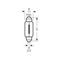 6429 Miniature Bulb Festoon 24V 10W OSRAM - OSRAM-6429 - Norman Lamps