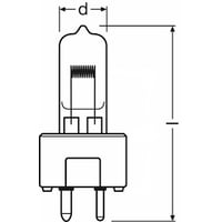 OSRAM-64654  Halogen 250W, 24V - OSRAM-64654 - Norman Lamps
