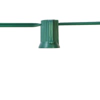 1000 ft. E17 Intermediate Base String Light Cord Green Wire 12 in. Socket Spacing No End Plugs E17/G/100012 - Christmas Holiday String 1000 ft. E17 Intermediate Base String Light Cord Green Wire 12 in. Socket Spacing No End Plugs E17/G/100012 - Christmas Holiday String - E17/G/100012 - Norman Lamps