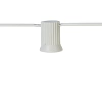 500 ft. E17 Intermediate Base String Light Cord White Wire 12 in. Socket Spacing No End Plugs E17/W/50012 - E17/W/50012 - Norman Lamps