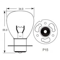30RP11/SCP 28V 30w Miniature Bulb - 30RP11/SCP - Norman Lamps