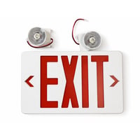 LEDCXTEU2RW LED RED Emergency Light/Exit Combo - RED Letters - 120/277V - Double/Single Side LEDCXTEU2RW LED RED Emergency Light/Exit Combo - RED Letters - 120/277V - Double/Single Side - LEDCXTEU2RW - Norman Lamps