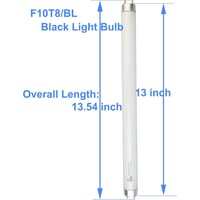 F10T8-BLB Black Light Blue 350nm UV - F10T8-BLB - Norman Lamps