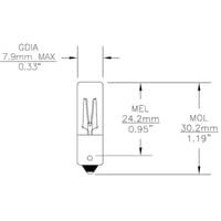 120MB Miniature 120V 3W 120MB Miniature 120V 3W - 120MB - Norman Lamps