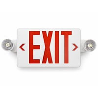 LEDCXTEU2RW LED RED Emergency Light/Exit Combo - RED Letters - 120/277V - Double/Single Side LEDCXTEU2RW LED RED Emergency Light/Exit Combo - RED Letters - 120/277V - Double/Single Side - LEDCXTEU2RW - Norman Lamps