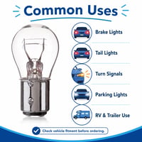 20 Pack 1157 Miniature Bulb 12.8V/12.8V - 27W/8W Double Filament 20 Pack 1157 Miniature Bulb 12.8V/12.8V - 27W/8W Double Filament - 1157-20pk - Norman Lamps