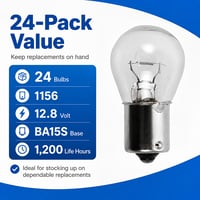 1156 Miniature Bulb 12.8V 24 Pack 1156 Miniature Bulb 12.8V 24 Pack - 1156-24pk - Norman Lamps