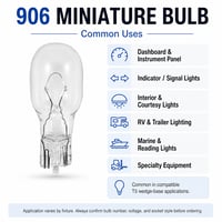 20 PACK 906 Miniature bulb 6v - 906-20pk - Norman Lamps