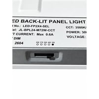 LED-FP2X4-SEL-4PK Flat Panel with 5 Color and Wattage Selections 4 Pack - LED-FP2X4-SEL-4PK - Norman Lamps