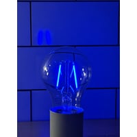 200 Lumens 2 Watt Blue LED A19 Filament Light Bulb E26 Medium Base Non-Dimmable 120V LED-FA19-BF-2W - LED-FA19-BF-2W - Norman Lamps