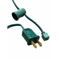 100 ft. C7 - E12 Candelabra Base - String Light Cord - Green Wire - 12 in. Socket Spacing E12/G/10012 - Christmas Holiday String - 100 Foot C7 100 ft. C7 - E12 Candelabra Base - String Light Cord - Green Wire - 12 in. Socket Spacing E12/G/10012 - Christmas Holiday String - 100 Foot C7 - E12/G/10012 - Norman Lamps
