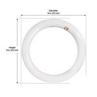 1400 Lumens 16 Watt 3500K/4000K/6500K SEL 9 in. LED T9 Circline Light Tube G10q 4-Pin Type A Ballast Compatible Non-Dimmable FC9/3CCT/LED 1400 Lumens 16 Watt 3500K/4000K/6500K SEL 9 in. LED T9 Circline Light Tube G10q 4-Pin Type A Ballast Compatible Non-Dimmable FC9/3CCT/LED - FC9/3CTT/LED - Norman Lamps