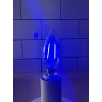 200 Lumens 2 Watt Blue LED B10 Filament Light Bulb E12 Candelabra Base 120V LED-FB10CT-FB-2W 200 Lumens 2 Watt Blue LED B10 Filament Light Bulb E12 Candelabra Base 120V LED-FB10CT-FB-2W - LED-FB10CT-FB-2 - Norman Lamps