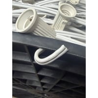 500 ft. E12 Candelabra Base String Light Cord White Wire 12 in. Socket Spacing No End Plugs E12/W/50012 - E12/W/50012 - Norman Lamps