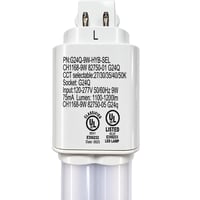 1,200 Lumens 9W CCT Selectable – LED G24Q 4-Pin Bulb – Type A+B Hybrid – 120-277V G24Q-9W-HYB-SEL 1,200 Lumens 9W CCT Selectable – LED G24Q 4-Pin Bulb – Type A+B Hybrid – 120-277V G24Q-9W-HYB-SEL - G24Q-9W-HYB-SEL - Norman Lamps