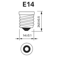 60E14TC-120V 60W E14 European Base Torpedo Tip - 60CTC/E14 - Norman Lamps