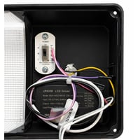 1950 Max Lumen - White - 15W Max - Wattage and Color Selectable - White LED Mini Wall Pack Fixture - With Photo Cell - MWP-15S-UNV-WHT - Norman Lamps