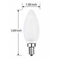 LED-FB10CTFD5.2 120V 5.2W 2700K E12 Soft White Glass - LED-FB10CTFD5.2 - Norman Lamps