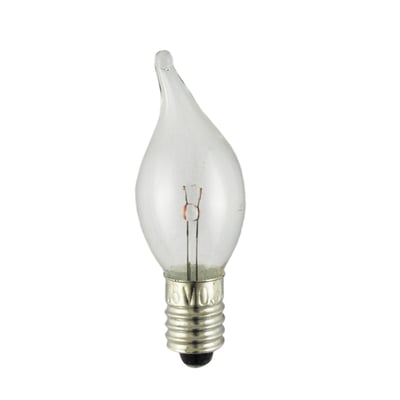 FT2.5V-300MA-MS Miniature Bulb Flame Tip 2.5V E10 Screw Base