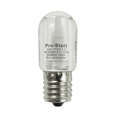 LED-T7INT-3K 120V LED 1W E17 Screw Base 3000K Warm White LED-T7INT-3K 120V LED 1W E17 Screw Base 3000K Warm White - Norman Lamps