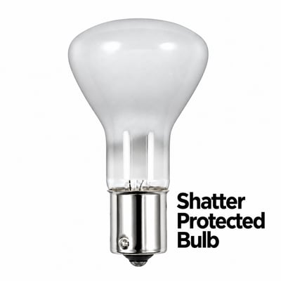 1383/TF Miniature Reflector Bulb (TF) TUFF-COAT Shatter Protection - Norman Lamps