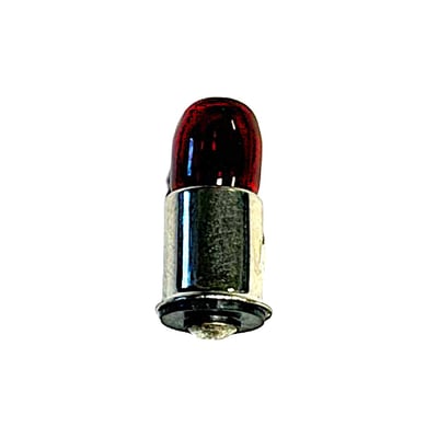 328-Red Miniature Bulb 6V 200mA Red Glass - Norman Lamps