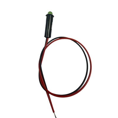 5100H5-12V  Panel Mount Indicator 1/4 Inch Green LED 12V - Norman Lamps
