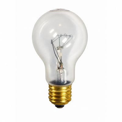 60W A19 230V Traffic signal - PFA safety coated -  PFA-TS60A19/230V Clear 8,000 Hours - 230 Volt - 60 Watt A19 Clear - Norman Lamps