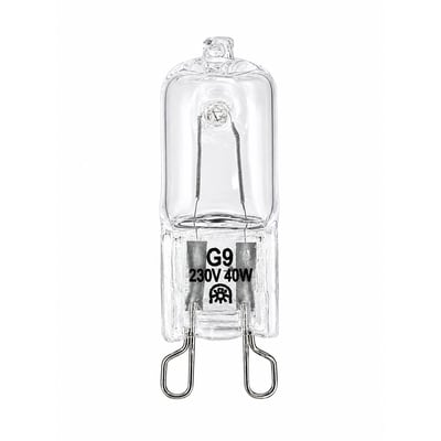 Q40G9-230V Halogen Bulb 230V 40W G9 Base Clear