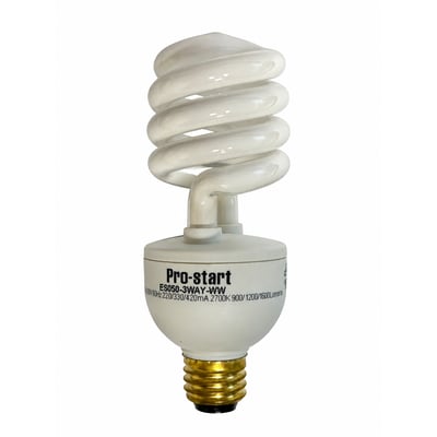 ES050-3WAY-WW - 2700K Spiral Twist CFL - 13W/20w/25w 3 Way - 900/1200/1600 Lumens - Compact Fluorescent CFL - E26 Medium - Norman Lamps