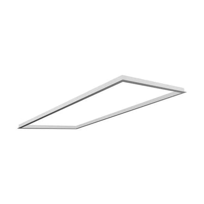 2X4 Flange Mount Kit - White Finish - MSFMK-24 - For Use with 2 x 4 LED Panels - Install in Sheet Rock, Drywall, Plasterboard - Norman Lamps