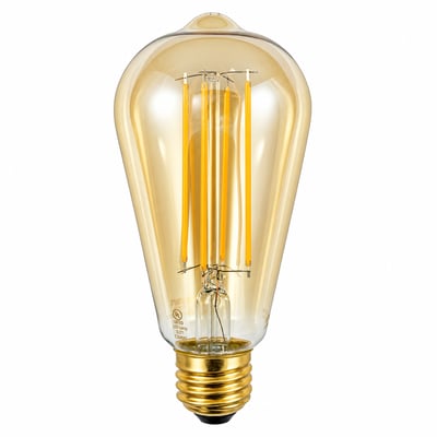 380 Lumens 5 Watt 2200K LED ST19 Filament Light Bulb E26 Base 120V LED-ST19-5W-22K 380 Lumens 5 Watt 2200K LED ST19 Filament Light Bulb E26 Base 120V LED-ST19-5W-22K - Norman Lamps