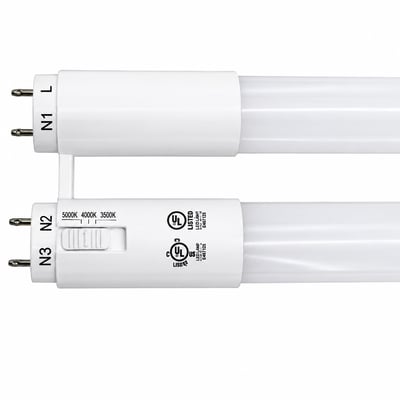 LED-FBO31/ST Selectable CCT -  Hybrid (A+B) T8 U-Bend LED Tube 1-5/8" Spacing 3500K 4000K 5000K - Norman Lamps