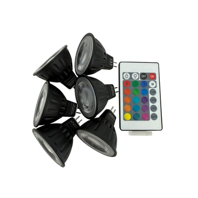 LED-5MR16-RGB3K-6PK with Remote - RGB, Change Colors with Remote 6 Pack LED-5MR16-RGB3K-6PK with Remote - RGB, Change Colors with Remote 6 Pack - Norman Lamps